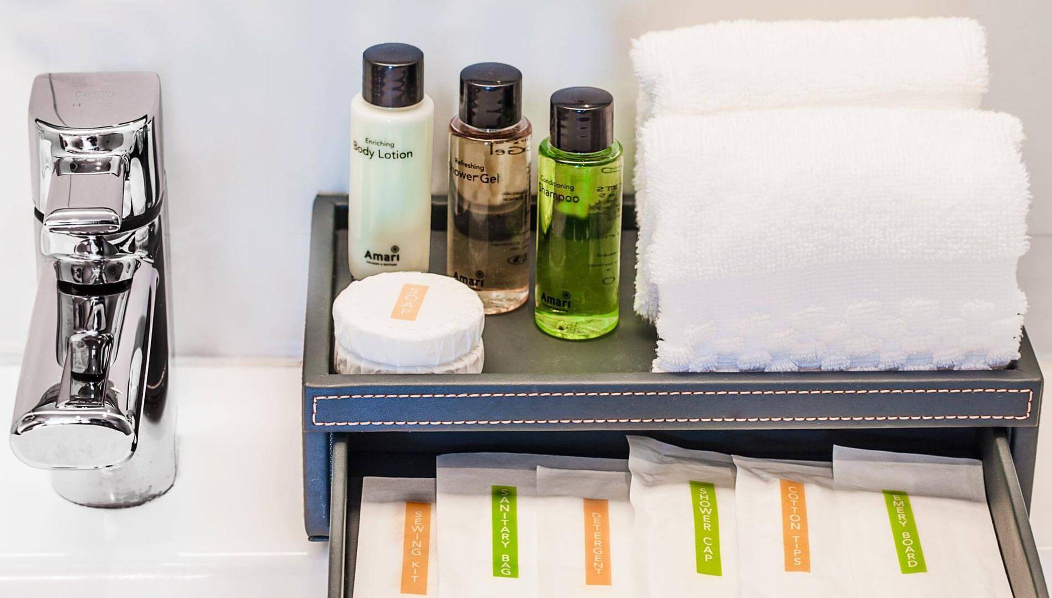 Amari Phuket Hotel Patong Luaran gambar A selection of toiletries in a hotel bathroom